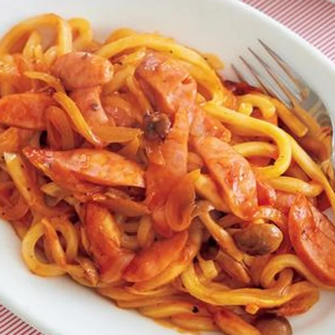 「うどんdeナポリタン」