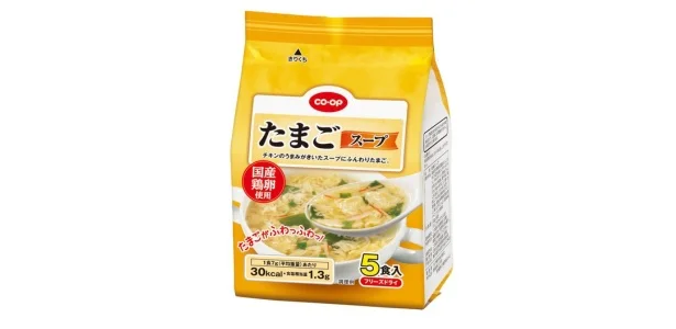 ふんわりたまごの「CO・OP たまごスープ」
