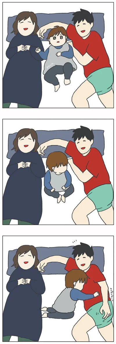 三人で寝てると…