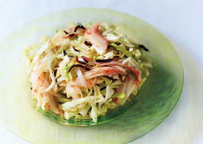 ポン酢と塩昆布で、うまみ満点さっぱり味！キャベツのかにポンあえ