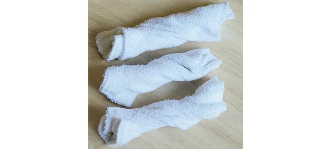 水拭き用の雑巾を3枚ほど用意
