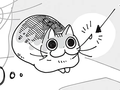 ヒゲにゴミがついている…