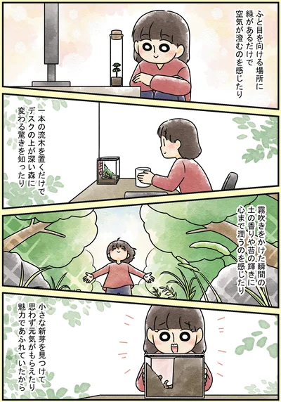 『ズボラでもできた 小さな緑で心が潤うお部屋づくり 苔テラリウムはじめました』より