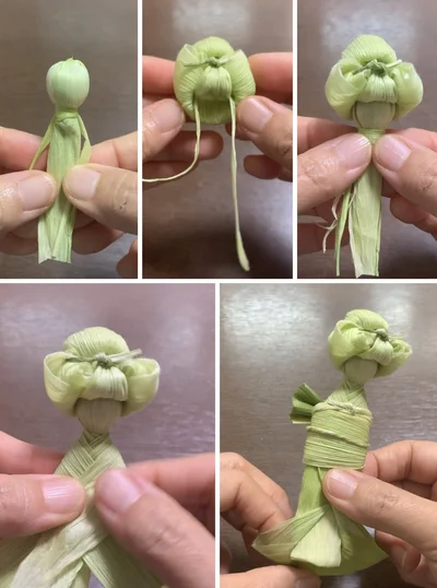 繊細な手仕事に目を奪われます！▶トウモロコシの皮で作ったスズメ（⇒次へ）