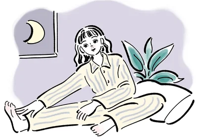 夜の運動は避け、ストレッチでリラックス
