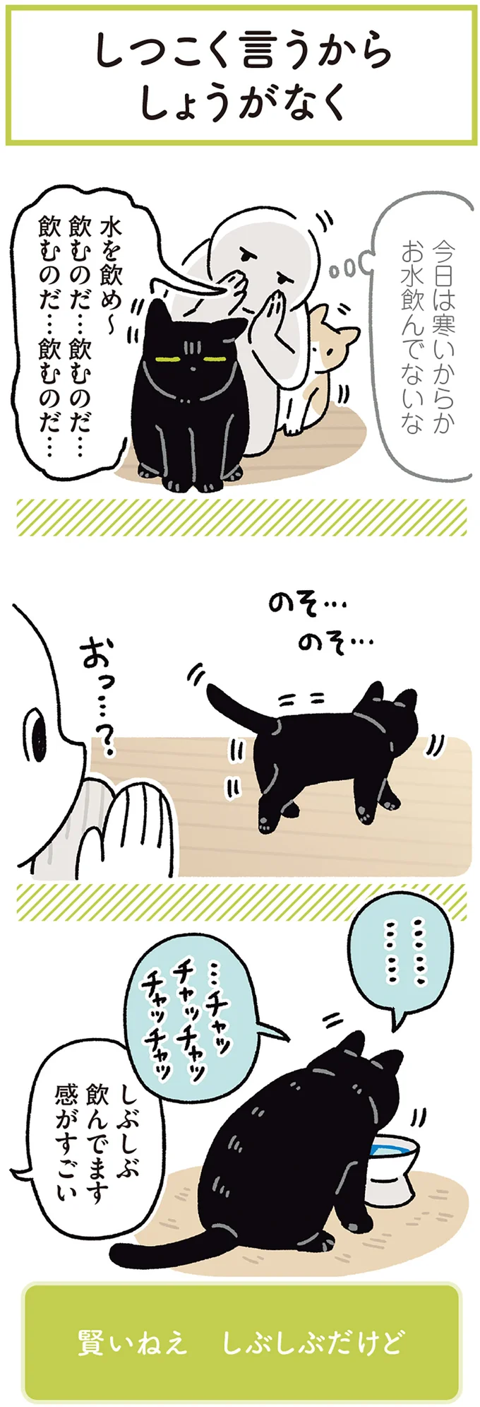 しぶしぶ飲んでます感がすごい
