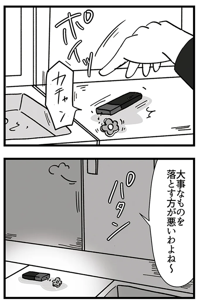 落とすほうが悪いわよね~