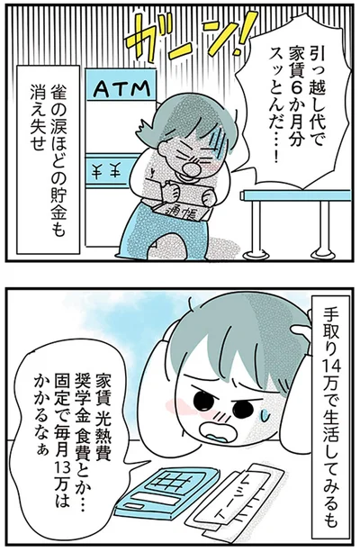 雀の涙ほどの貯金も消え失せ