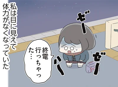 目に見えて体力がなくなっていた