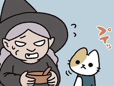 【ヘンゼルとグレーテルなねこ】なぜ食べない！ 次々とごはんを提供する魔女