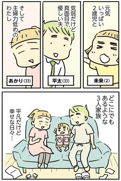 どこにでもあるような3人家族