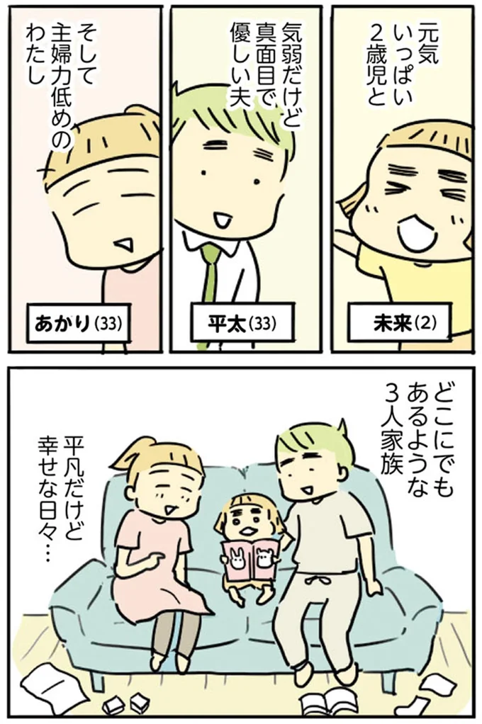 どこにでもあるような3人家族