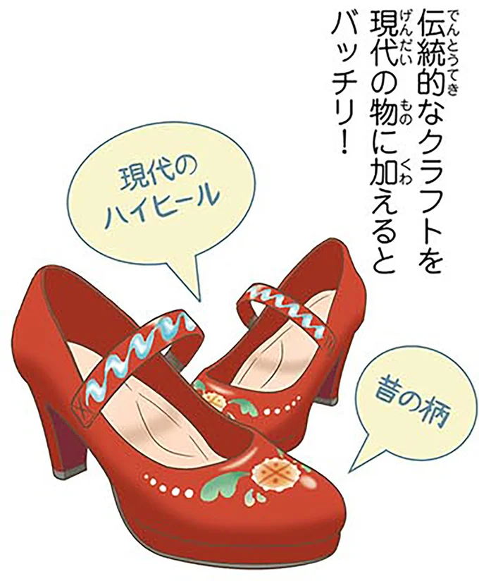 伝統的なクラフトを現代の物に加えるとバッチリ!