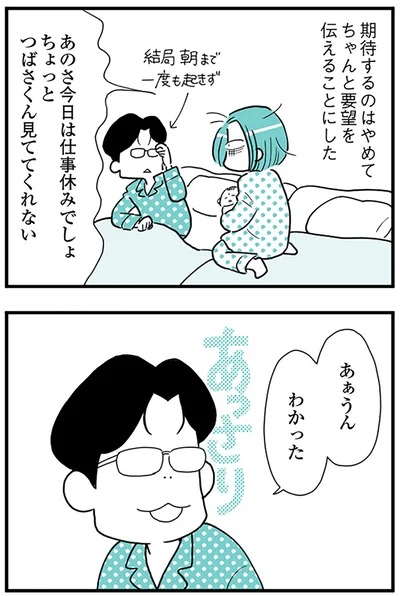 あのさ、今日は仕事休みでしょ