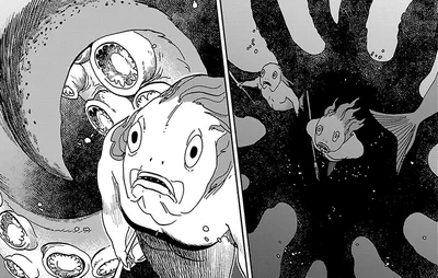 湖に棲まう魚人を襲う複数の足。生態系を乱しているものとは！？／ダンジョン飯3（1）