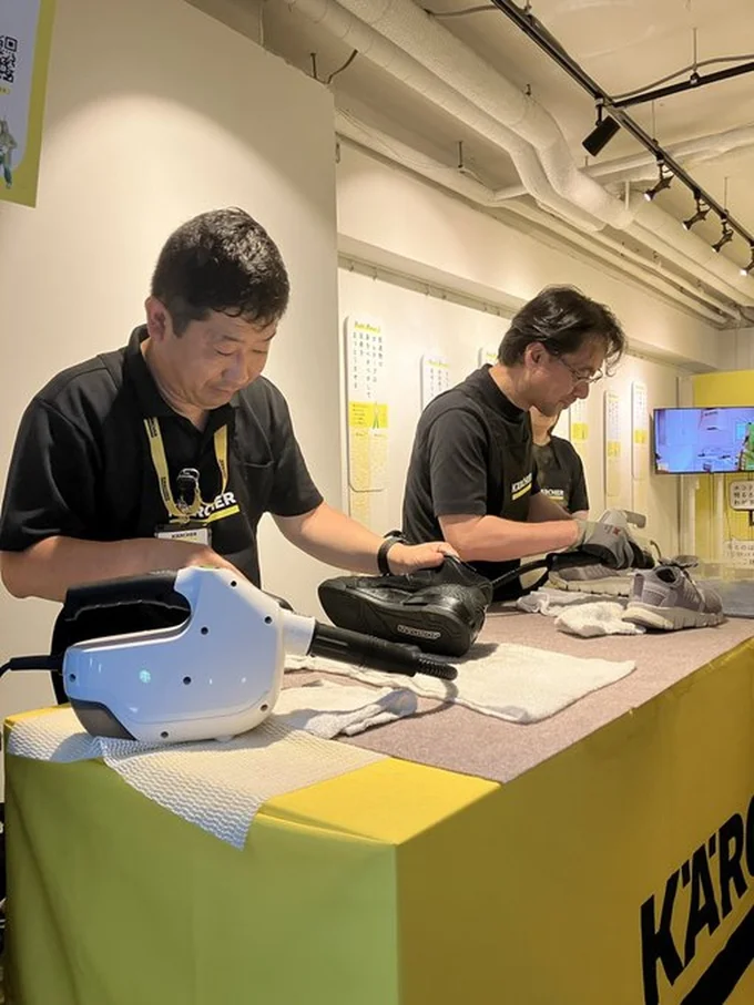 スニーカーの洗浄体験イベントも▶︎高圧洗浄機を詳しく解説（⇒次へ）