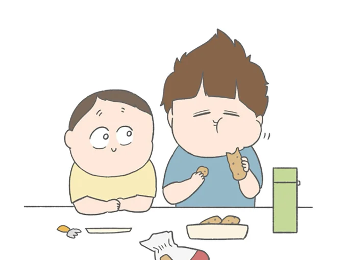 朝ごはんも一緒