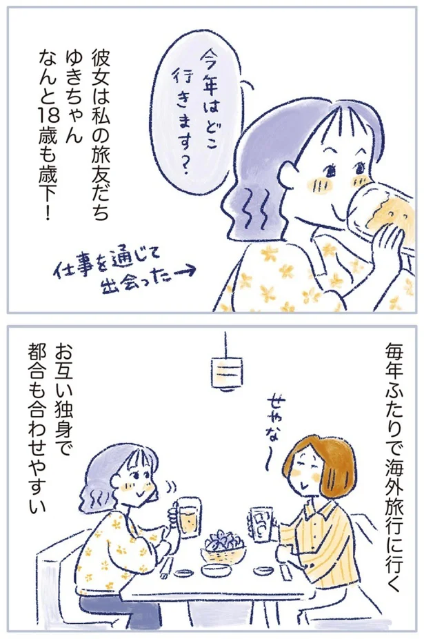毎年ふたりで海外旅行に行く