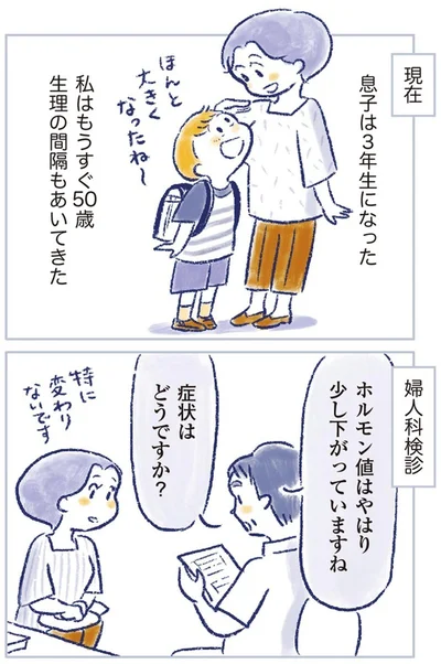 生理の間隔もあいてきた