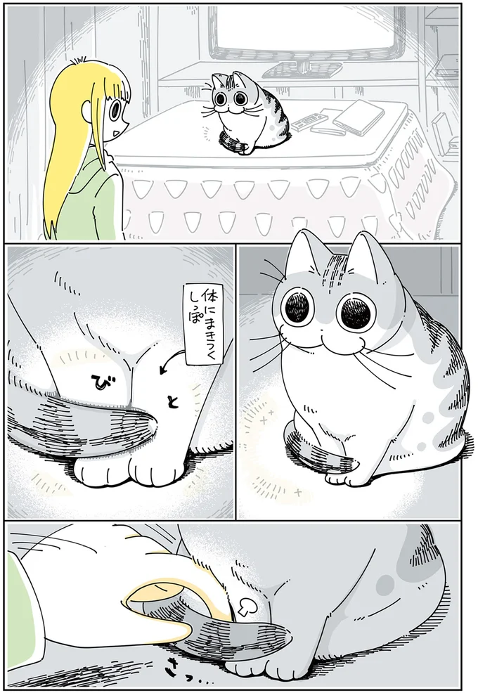 しっぽを真っ直ぐにしたい