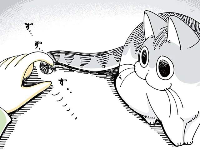 丸まったしっぽを真っ直ぐにしたくなる飼い主の性。ネコとの攻防、勝つのはどっち？