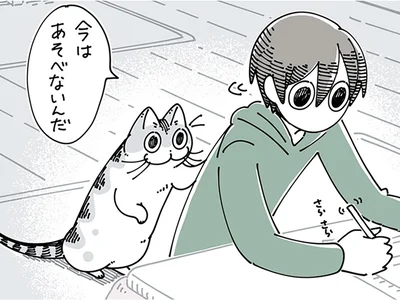 遊びたそうに甘えてくる猫に