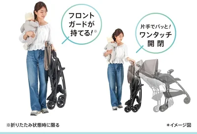 Aprica(アップリカ) A型ベビーカー カルーンエアーメッシュ ACは折りたたみも簡単！
