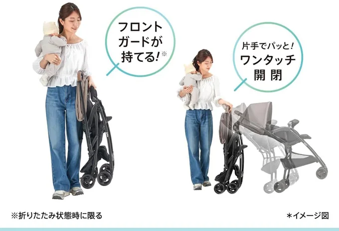 Aprica(アップリカ) A型ベビーカー カルーンエアーメッシュ ACは折りたたみも簡単!