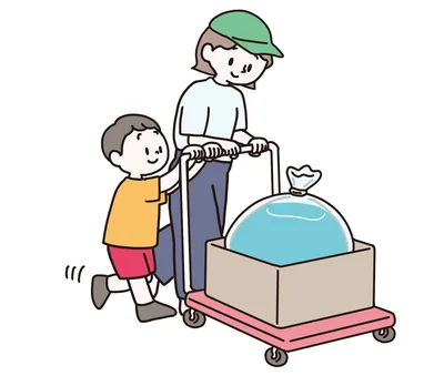 台車があれば非力でも運べる