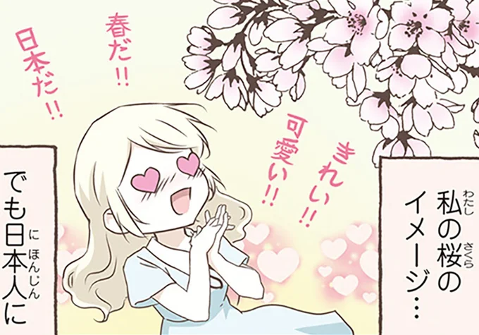 私の桜のイメージと日本人のイメージ