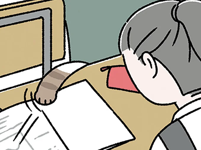 ねこの手が現れた、けれど…
