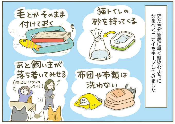 早く新居に馴染むように