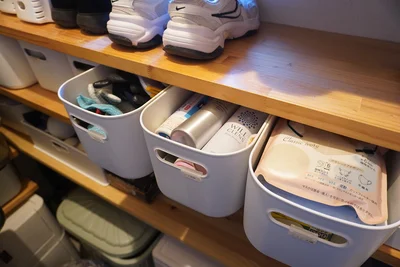 使う場所にしまう、カテゴリー分けをしたBOXに入れておけばいい