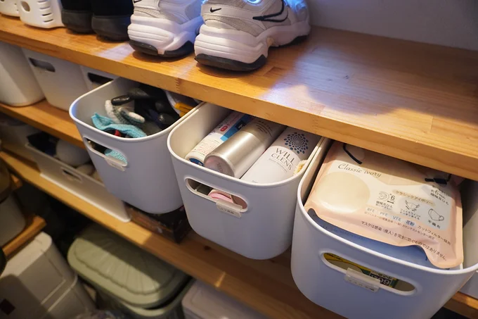 使う場所にしまう、カテゴリー分けをしたBOXに入れておけばいい