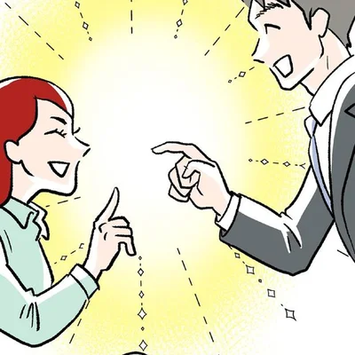 恋人と楽しそうに会話するあの同僚