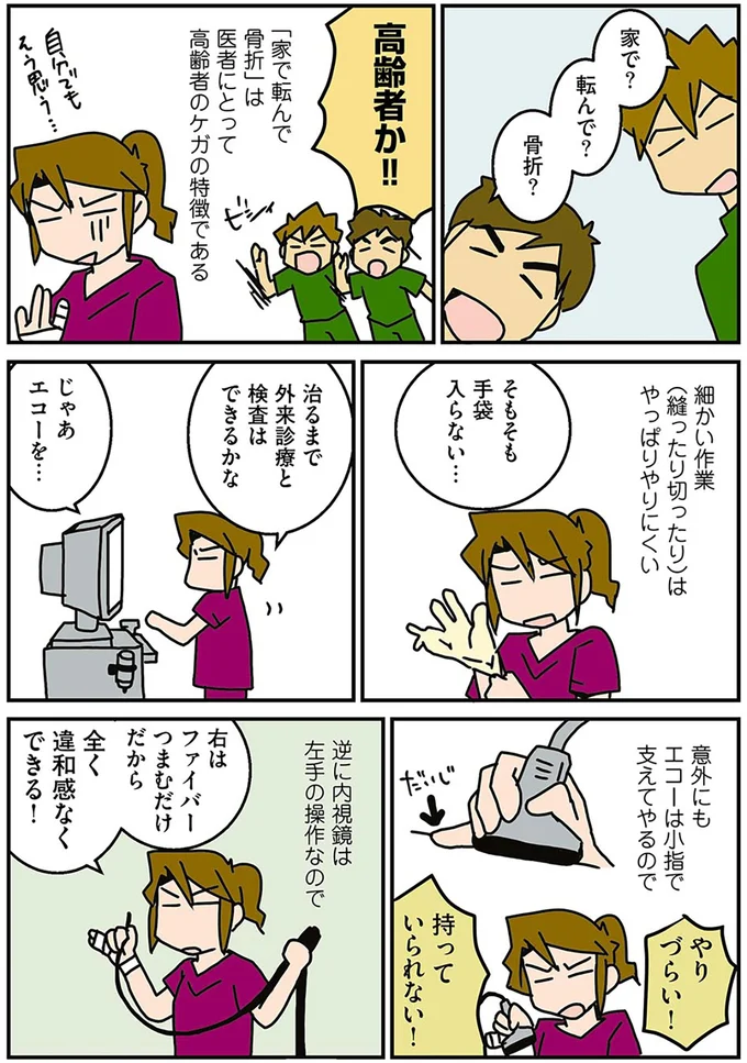 家で?転んで?骨折?