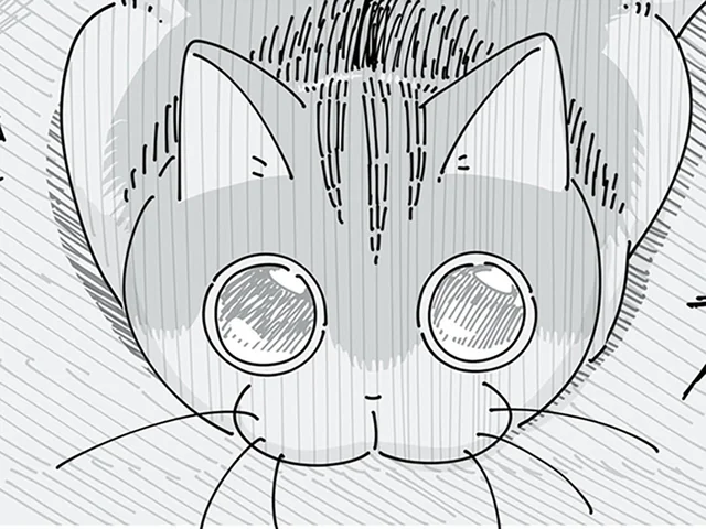 うわ、飛びついてくる顔だ。狙いを定めたネコの一手先を読むのは？