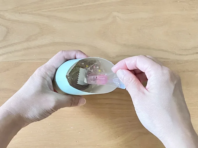 お菓子を入れたら…(▶次へ)