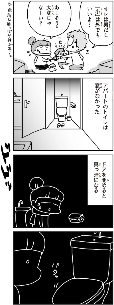 アパートのトイレは窓がなかった