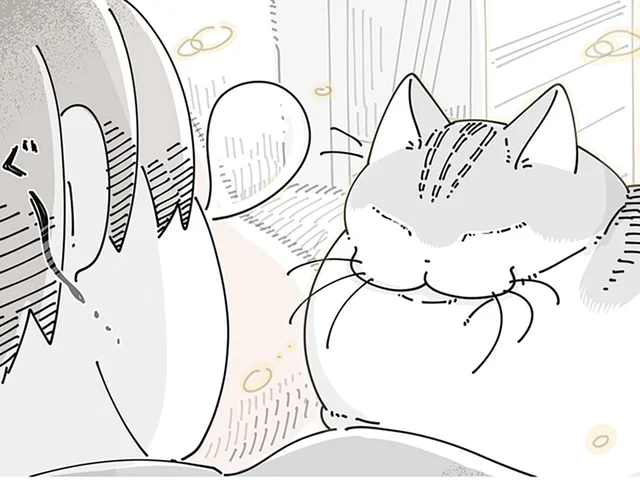 「寝ちゃダメだ!!」起き上がる気を一瞬で奪うネコの添い寝