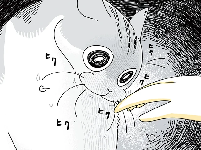 「何を食べてきたんですか？」出迎えが一変する瞬間のネコがこわかわいい