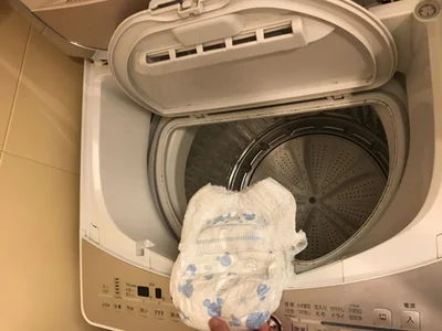【写真】紙おむつを洗濯機に入れてしまったらどーする？