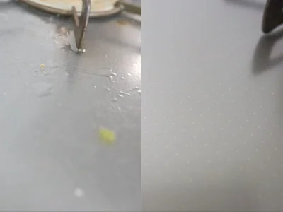汚れていたコンロがきれいに！（▶次へ）