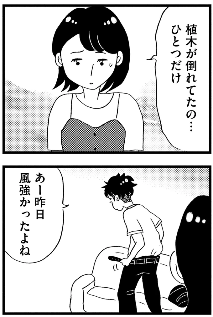 植木が倒れてたの…ひとつだけ