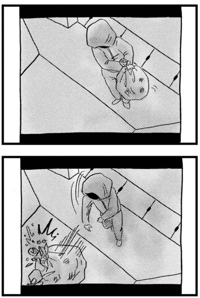 ゴミを投げつける犯人