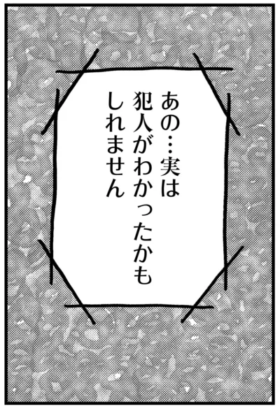 犯人がわかったかもしれません