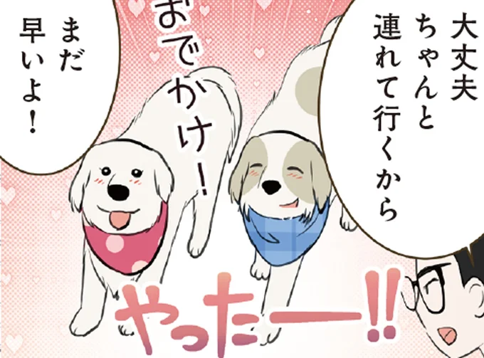 お出かけを察知した大型犬。テンションが上がりすぎた結果
