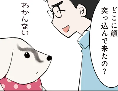 大型犬が隈取メイク!? 目元に現れた黒い模様の正体は？