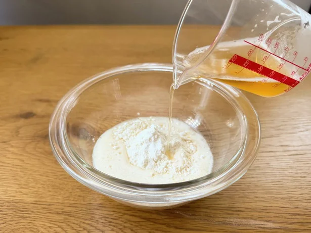 水の代わりにビールを使って衣を作る