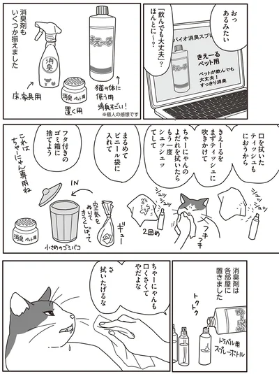 消臭剤もいくつか揃えました